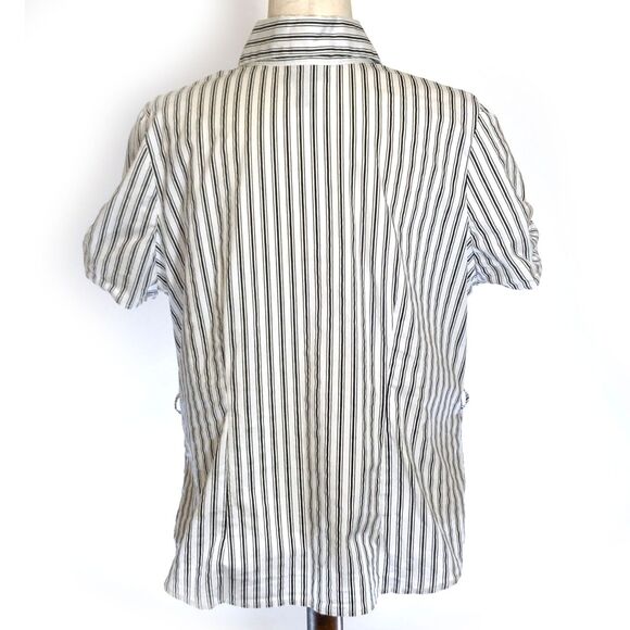 Lane Bryant Striped Button-Up Top Size 14 - Picture 3 of 5
